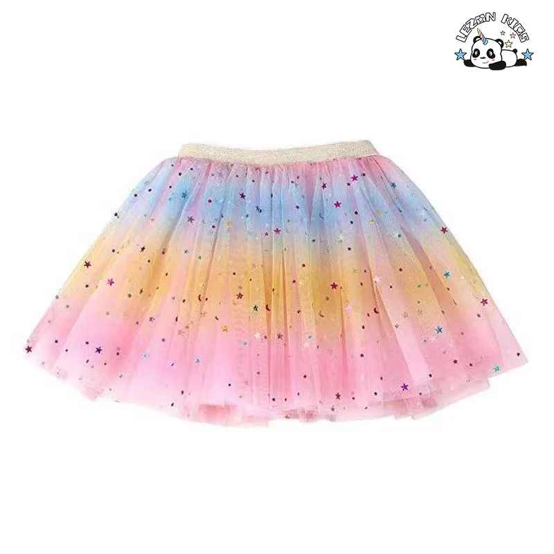 LEZONKIDS - Saias Tutu Fofo de Alta Qualidade para Meninas Crianças Meninas Verão Chiffon Moda Saia Sólida para Meninas